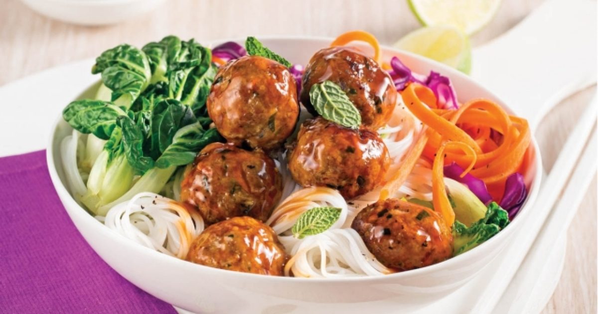 Veal meatballs and vegetables, teriyaki sauce | Haiku