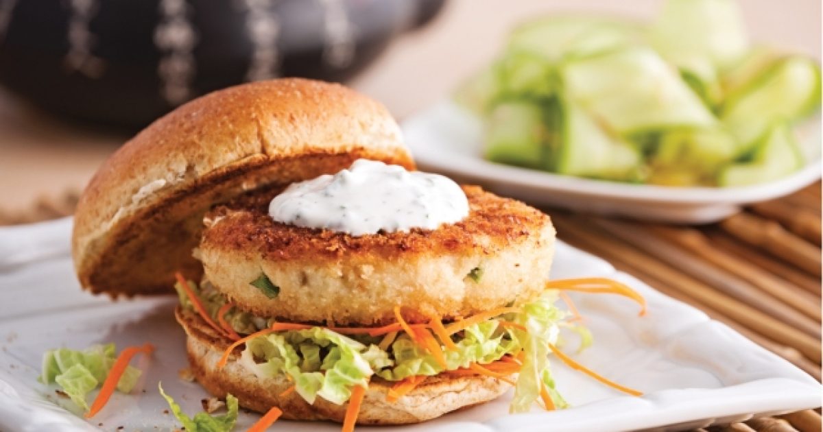 Asian fish and shrimp burger | Haiku