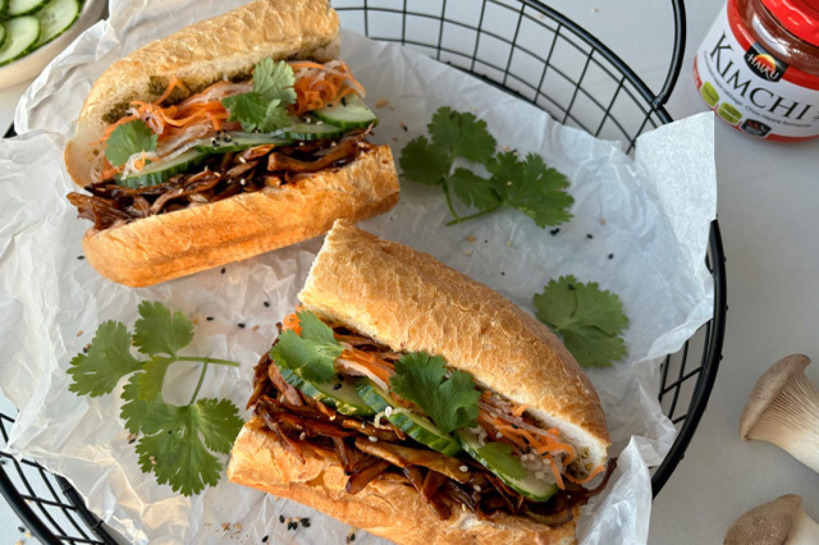 Mushroom banh mi