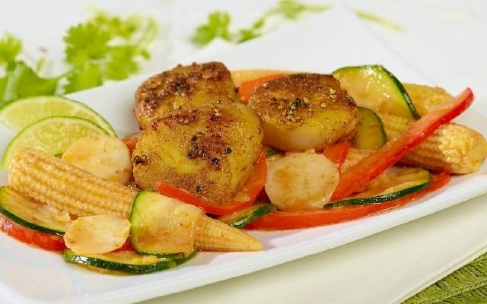 Thai Curry with scallops and lemon grass