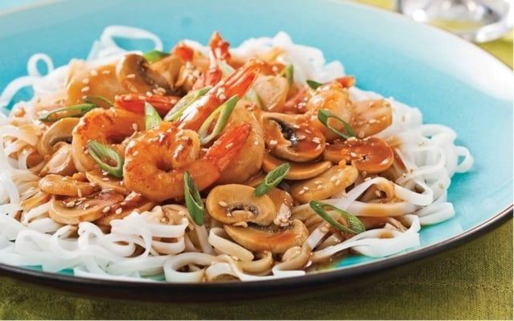 Shrimp Teriyaki Stir-fry with Rice Noodles