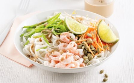 Salade de nouilles aux crevettes